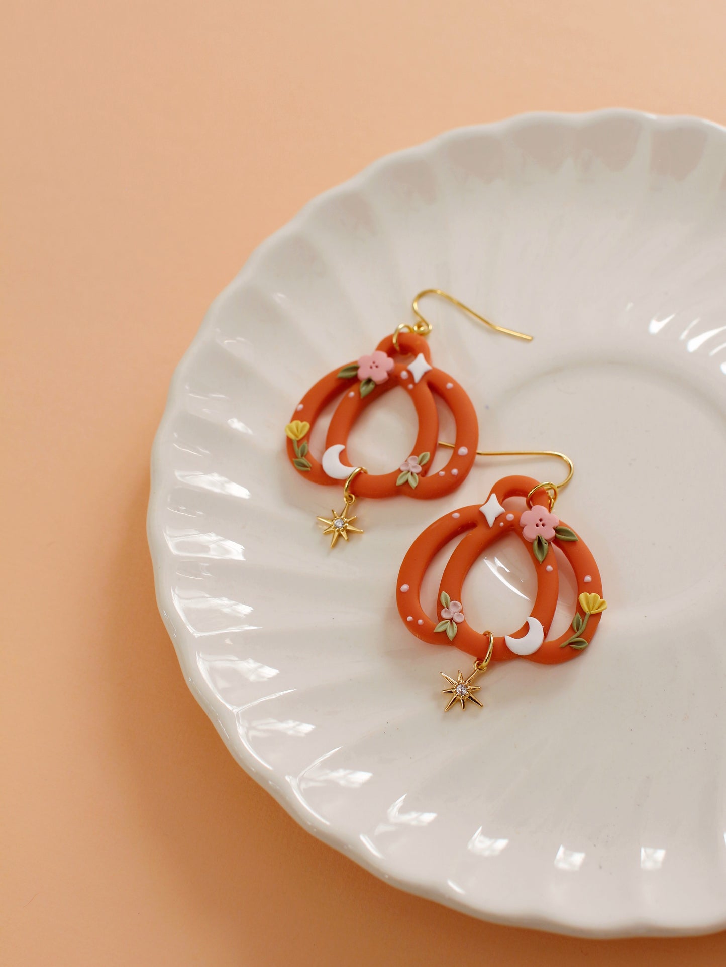 Pumpkins of Whimsy - Statement Fall Earrings
