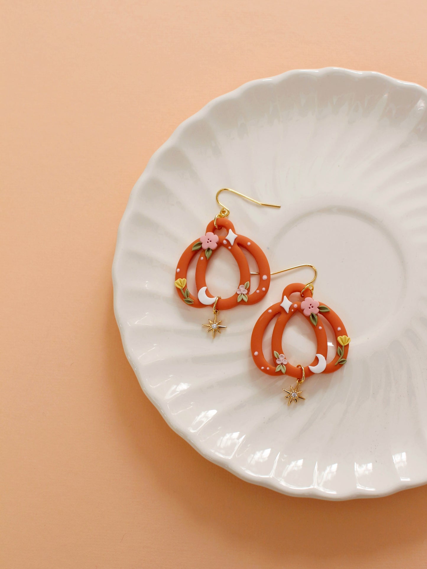 Pumpkins of Whimsy - Statement Fall Earrings