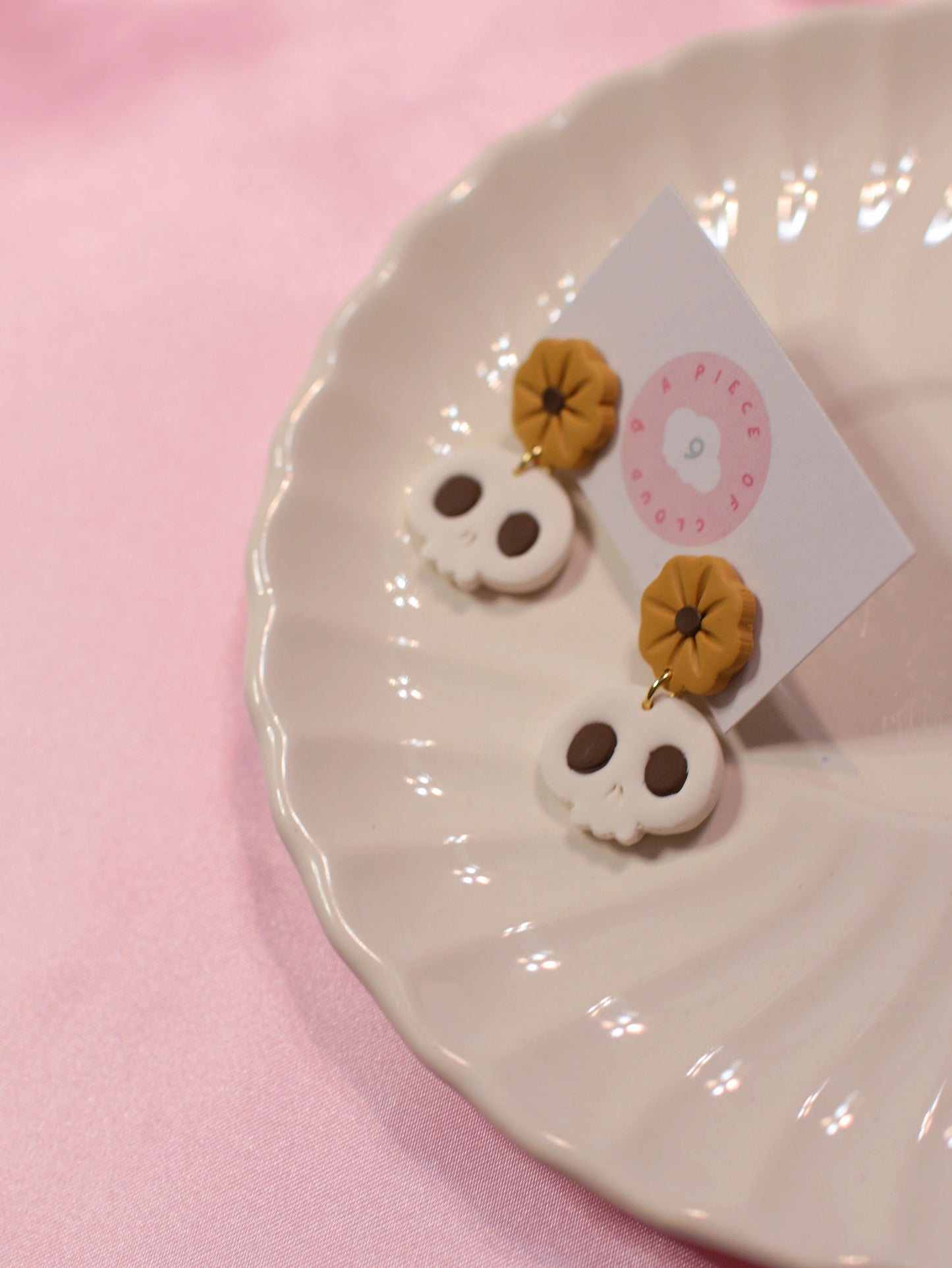 Marigold Mischief - Glow in the Dark Skull Earrings