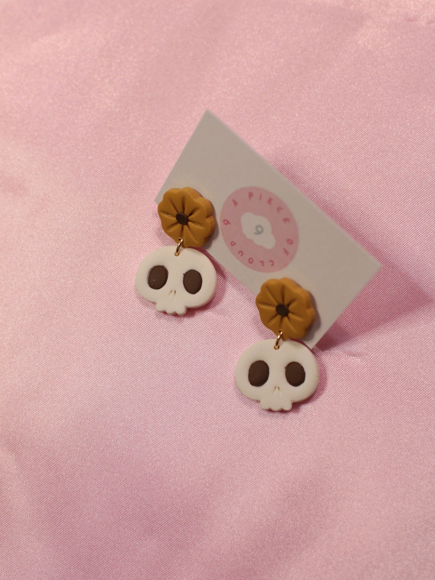 Marigold Mischief - Glow in the Dark Skull Earrings