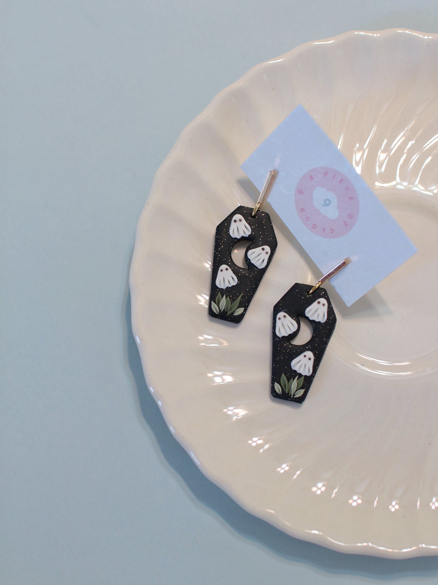 Graveyard Shift - Ghost Coffin Earrings