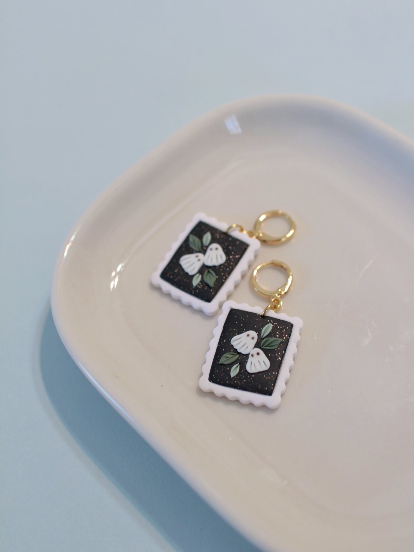 Midnight Boos - Ghost Stamp Earrings