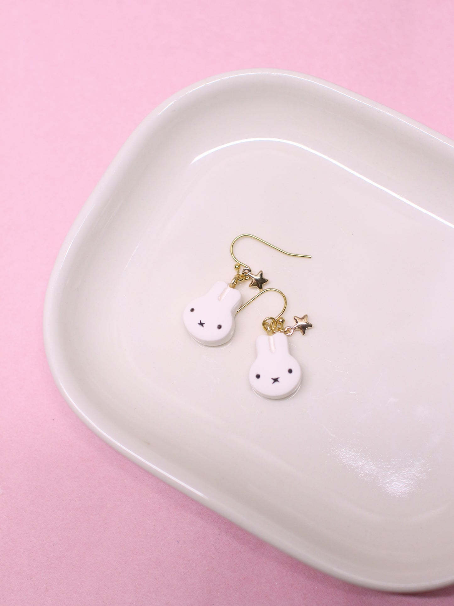 Dainty Cosmic Bunnies - Kawaii Charm Earrings