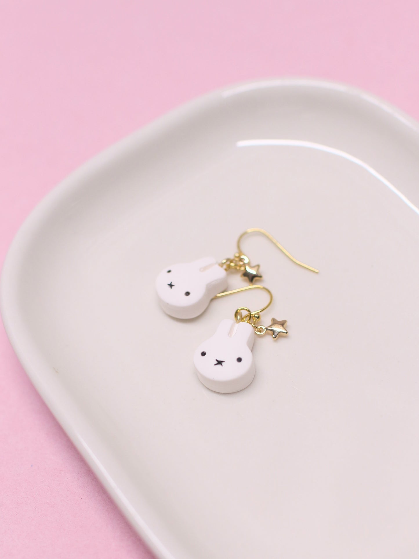 Dainty Cosmic Bunnies - Kawaii Charm Earrings