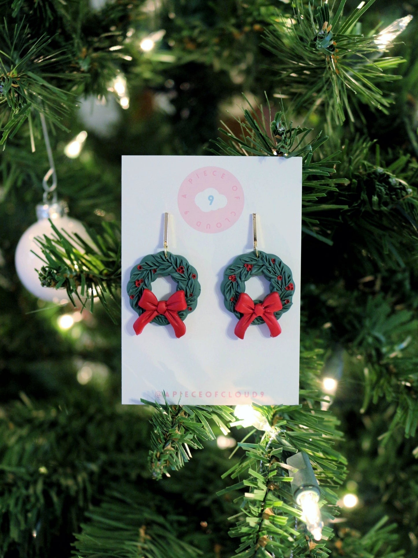 Christmas Wreath Earrings
