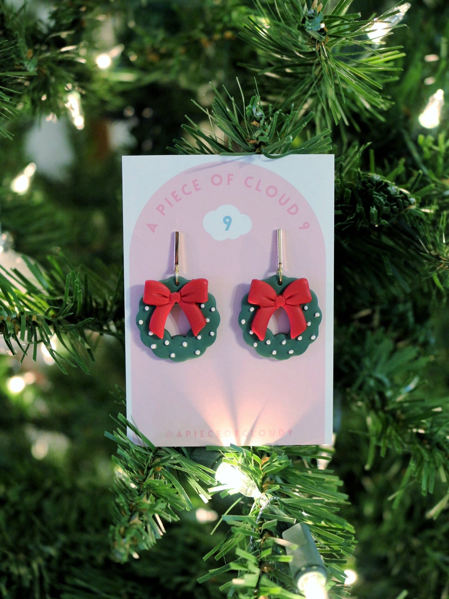 Christmas Wreath Earrings
