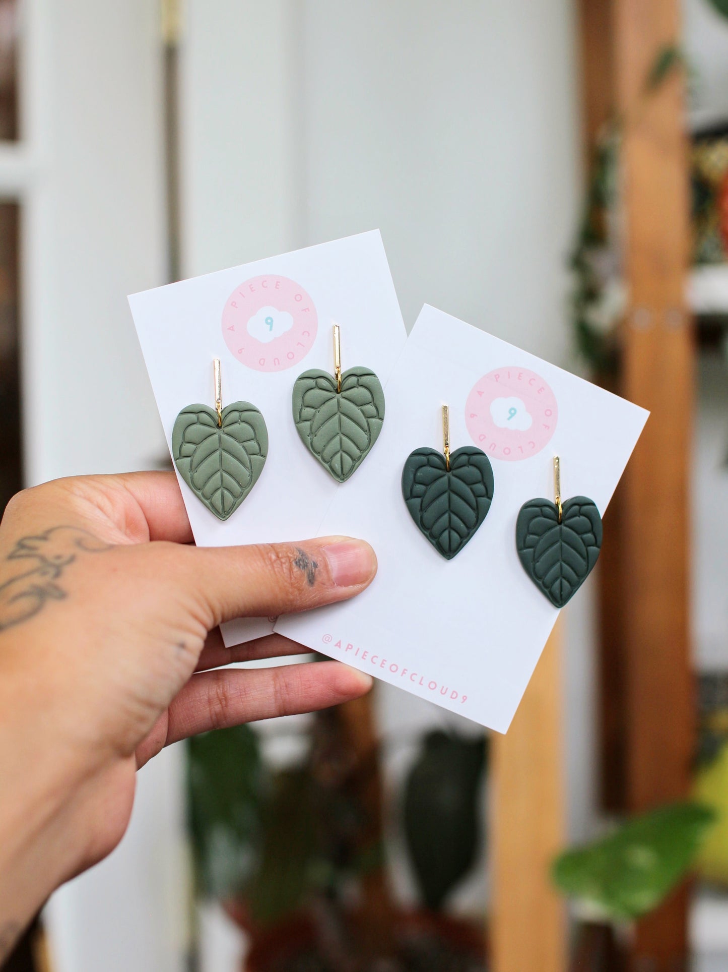 Anthurium Leaves - Houseplant Earrings