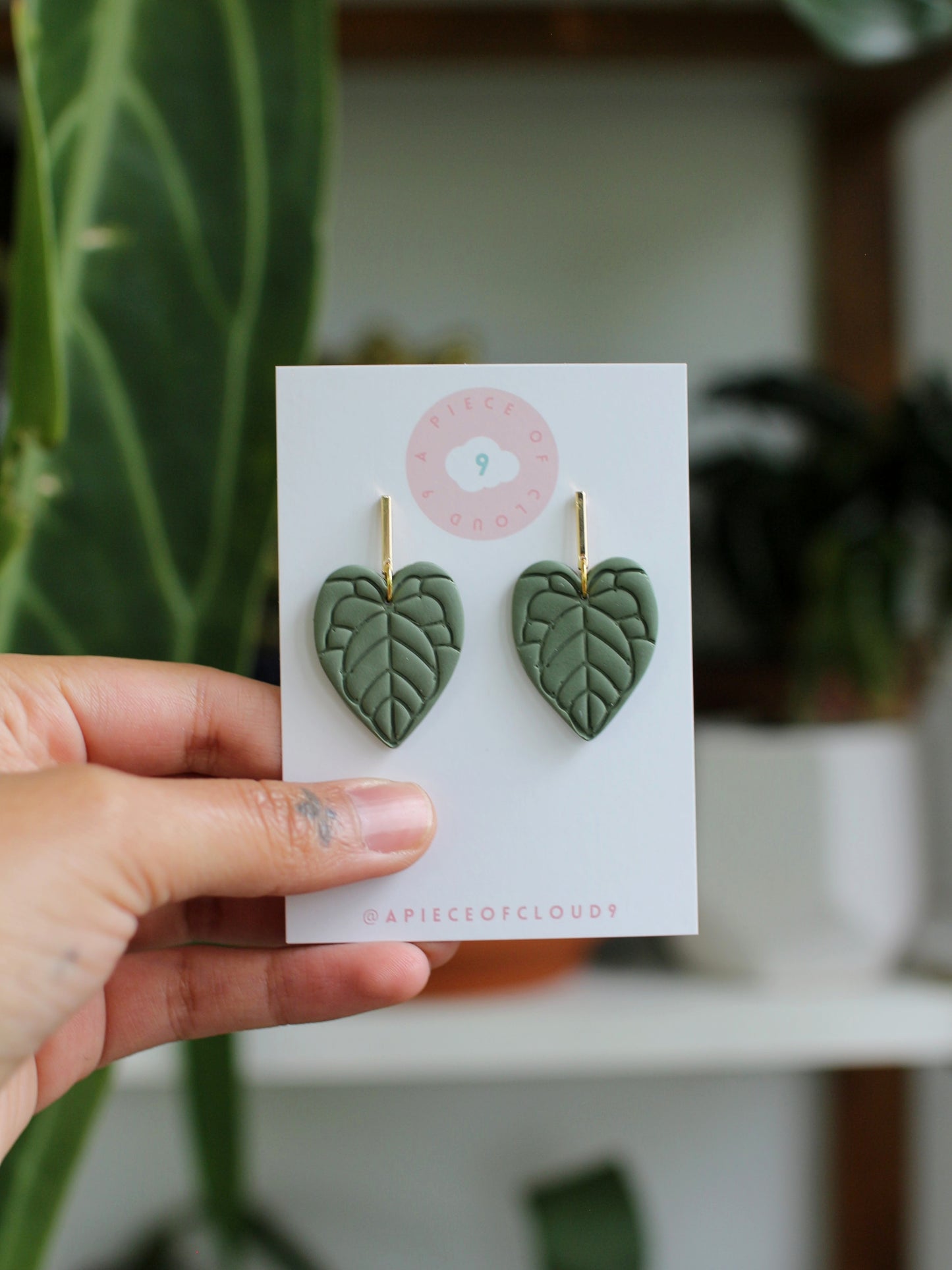 Anthurium Leaves - Houseplant Earrings