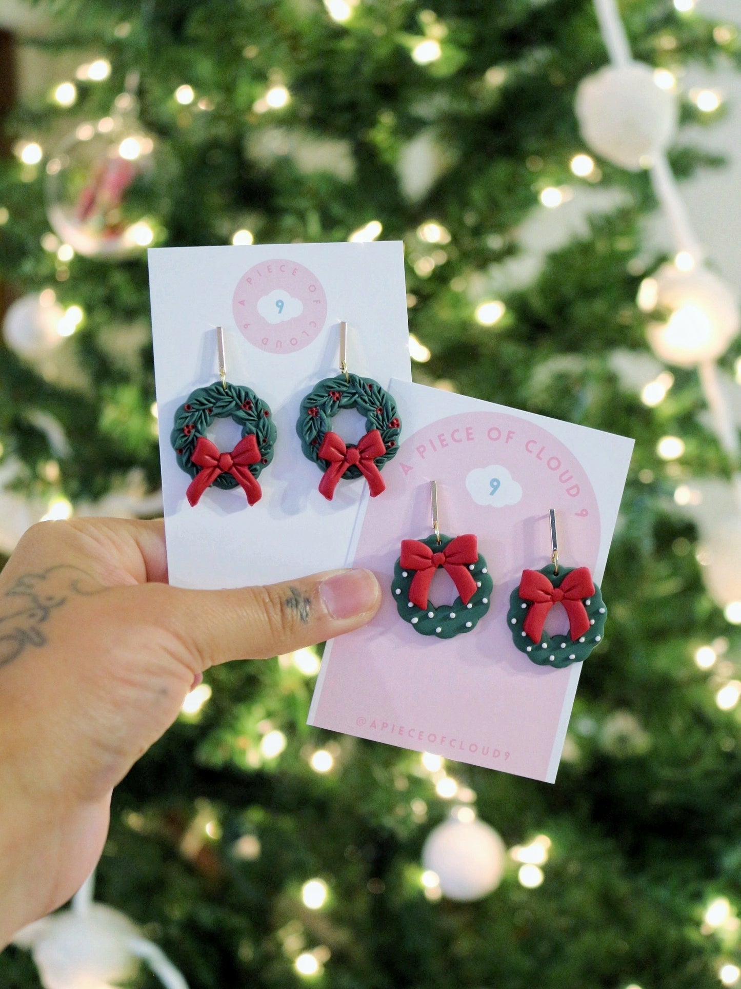 Christmas Wreath Earrings