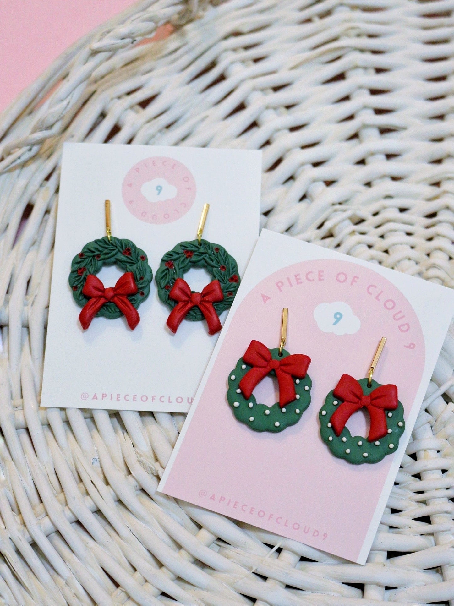 Christmas Wreath Earrings