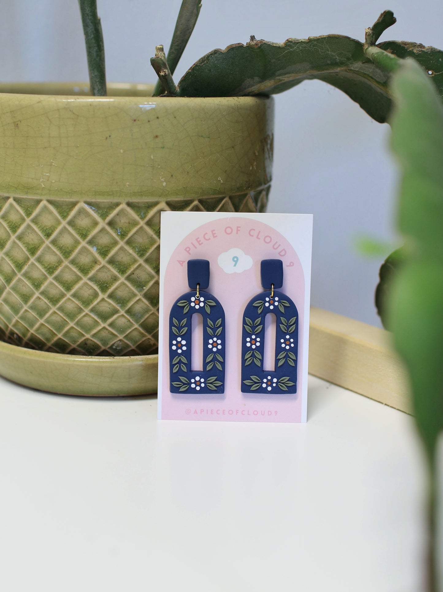 Arcos de Azul - Talavera Inspired Statement Earrings