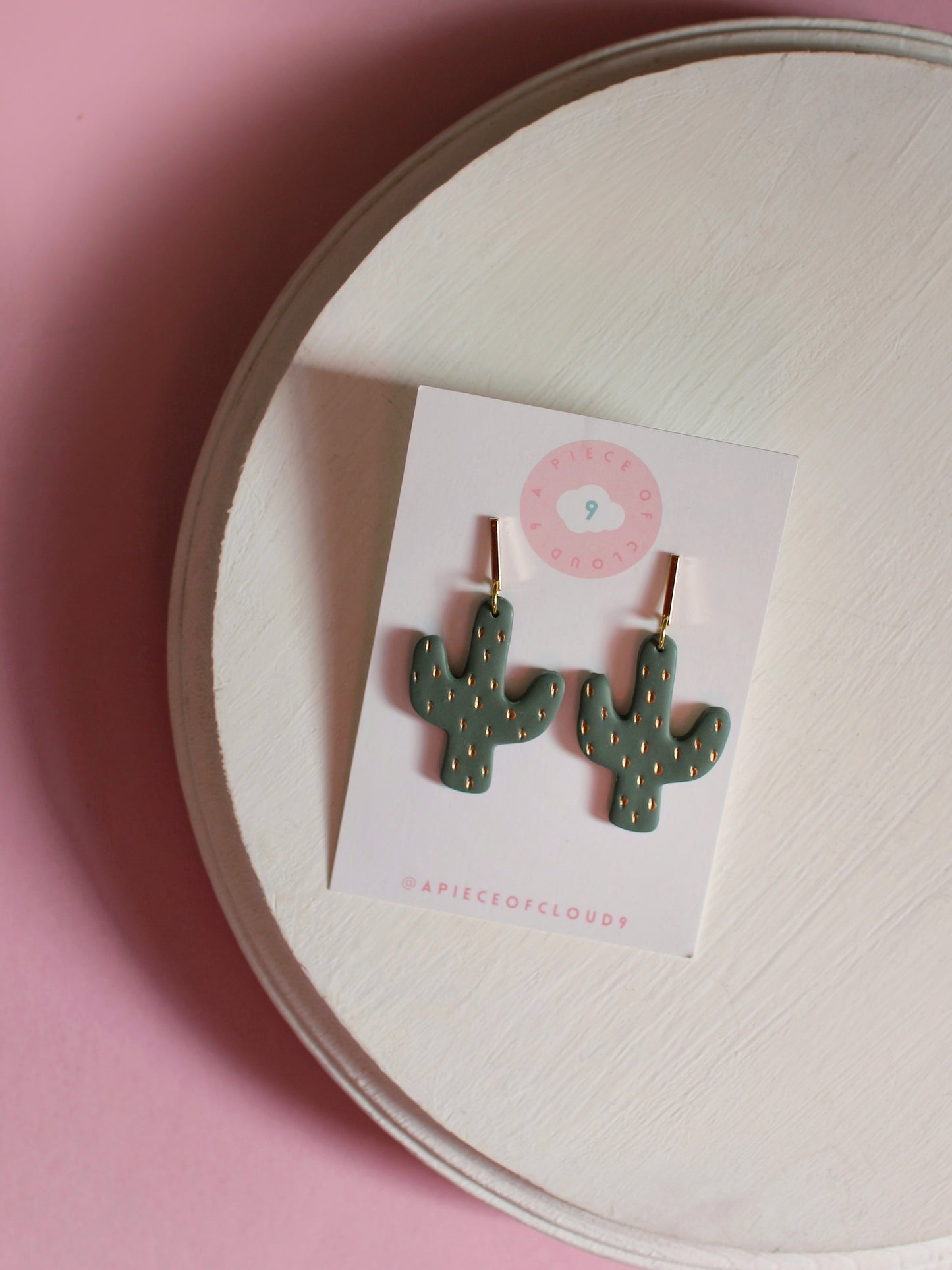 Brilla - Gold Speck Cactus Earrings