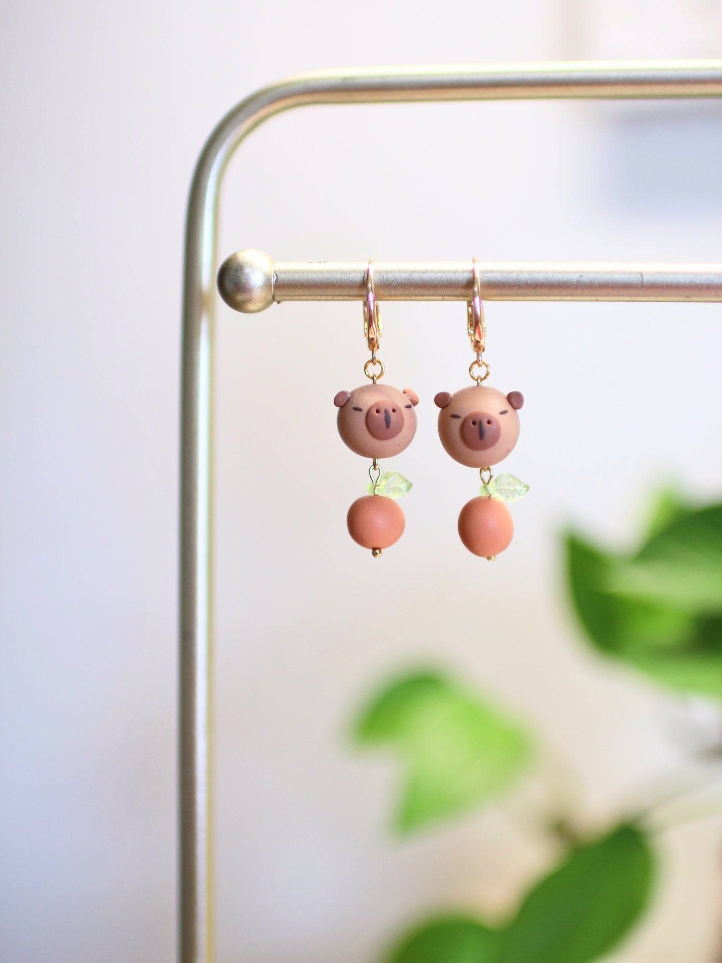 Capybara Droplet Earrings