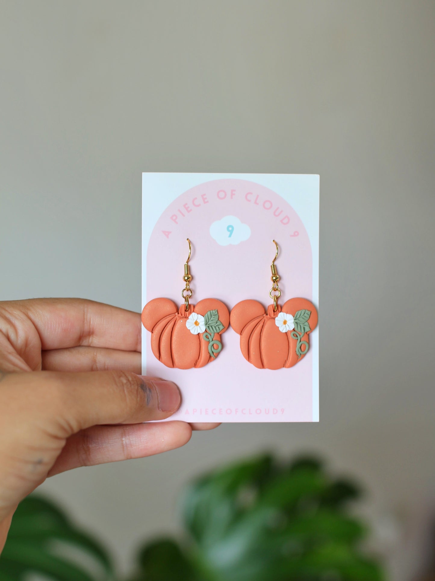 Pumpkin Mouse - Fall Earrings
