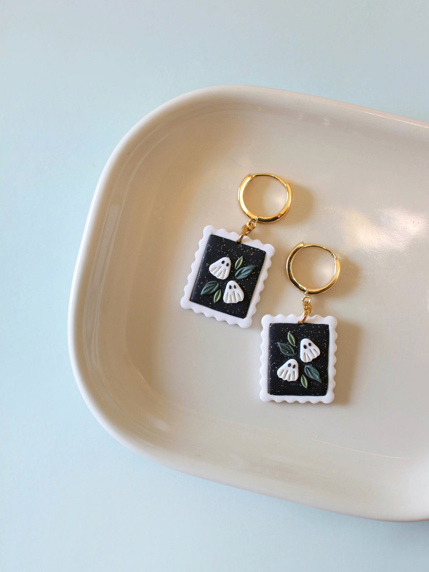 Midnight Boos - Ghost Stamp Earrings