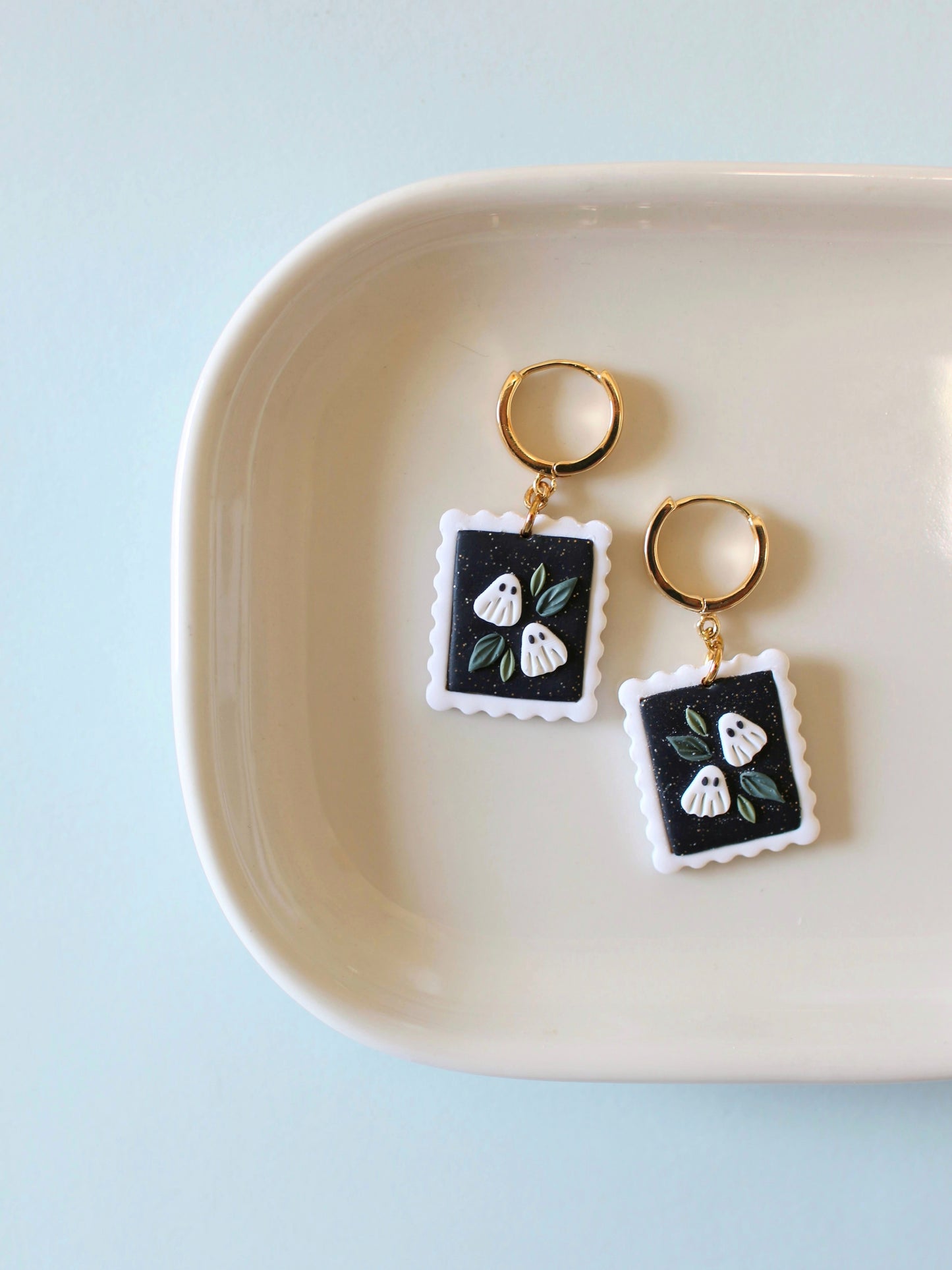 Midnight Boos - Ghost Stamp Earrings