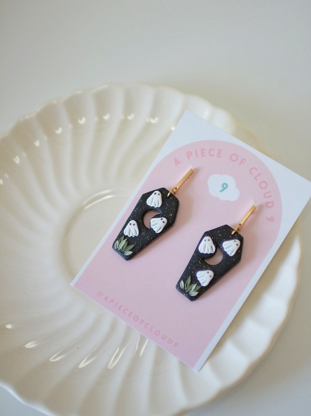 Graveyard Shift - Ghost Coffin Earrings