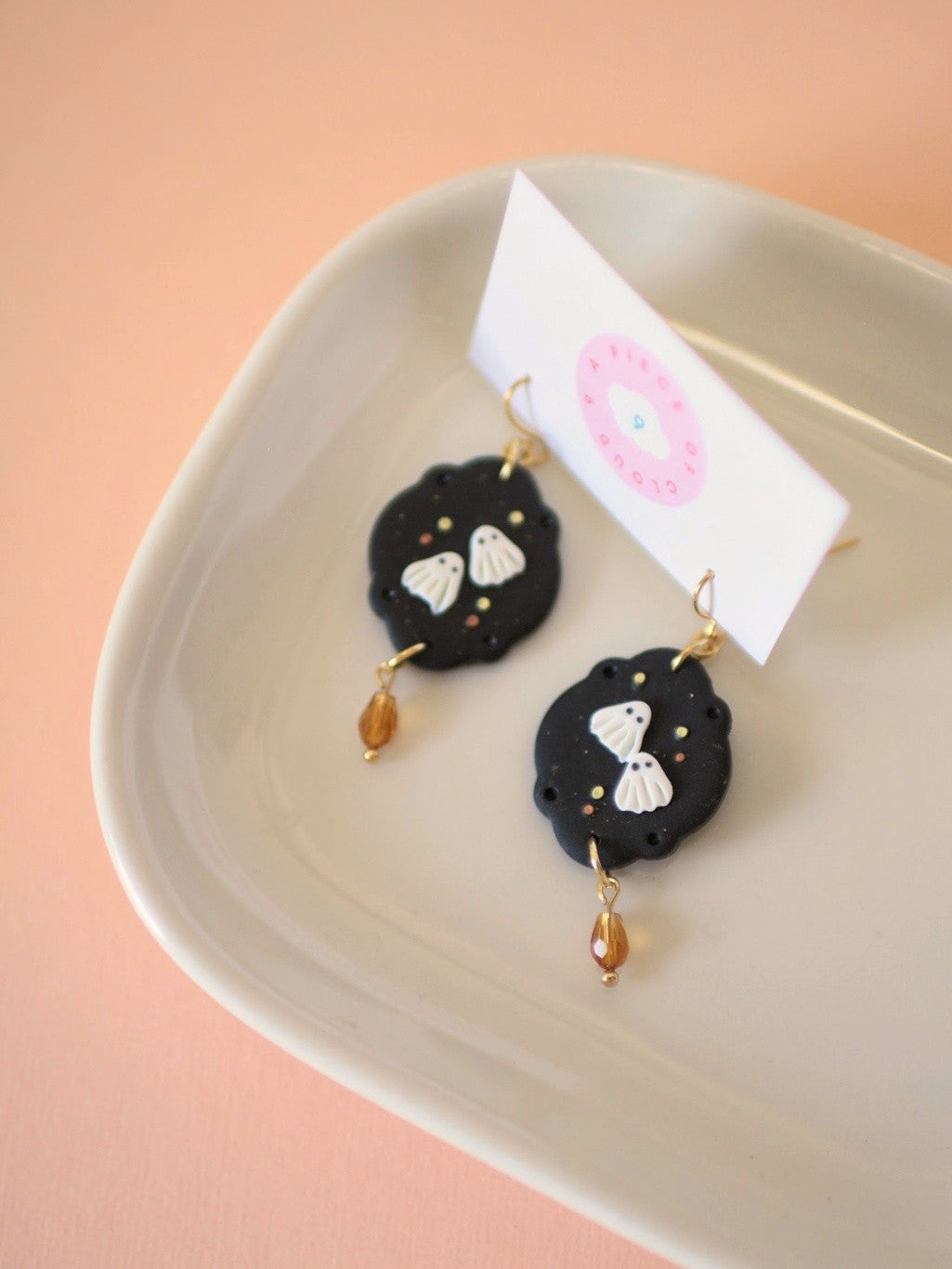 Boo-fetti Plaques - Ghost Earrings