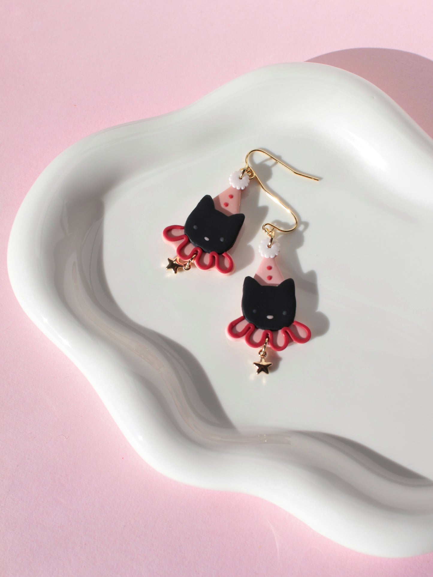 Clown Critters - Cat Earrings