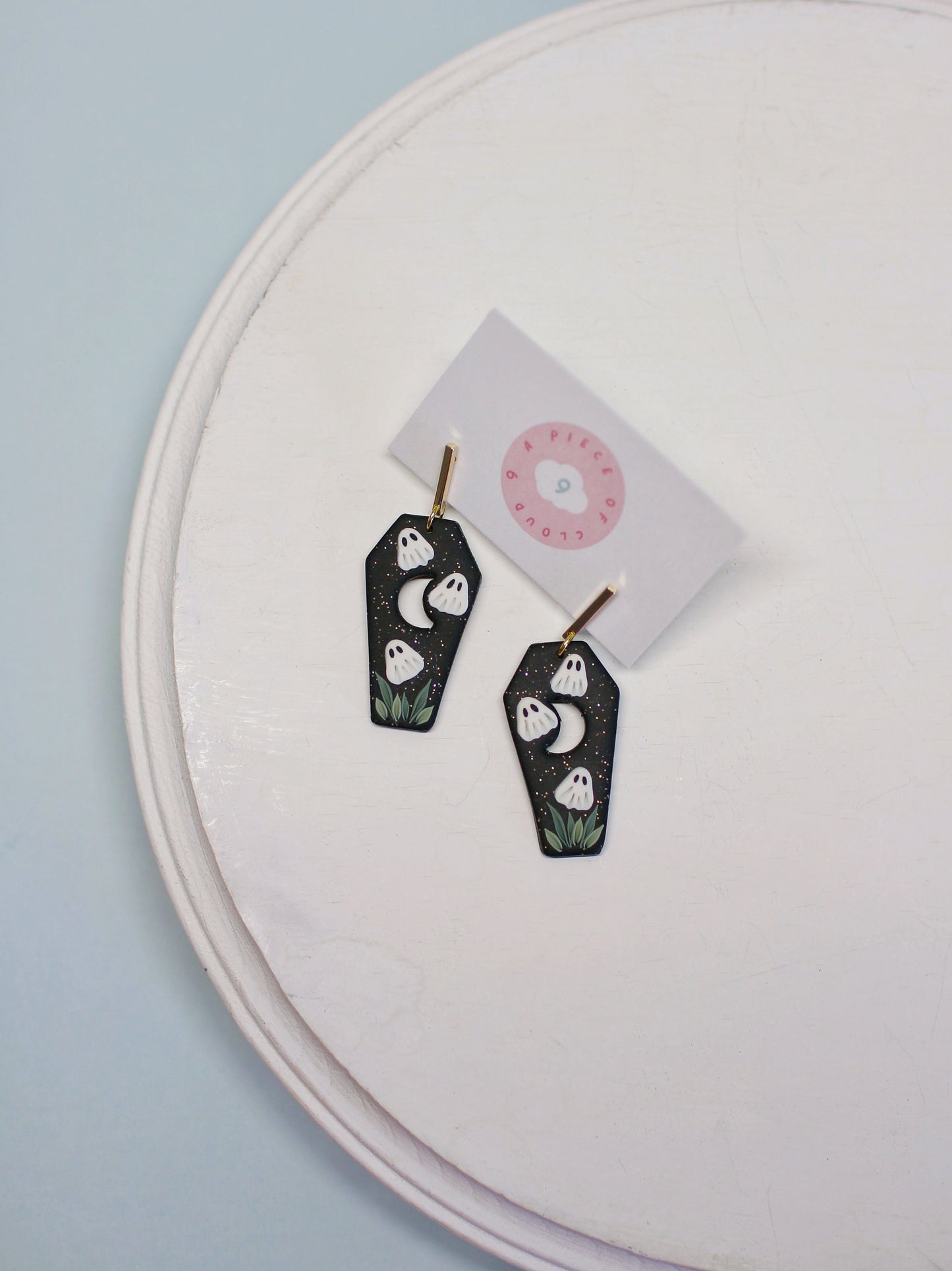 Graveyard Shift - Ghost Coffin Earrings