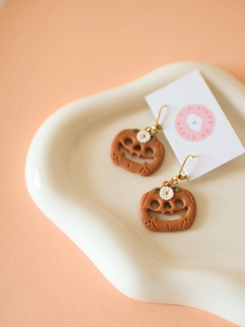 Jack-o'-blooms - Pumkin Earrings