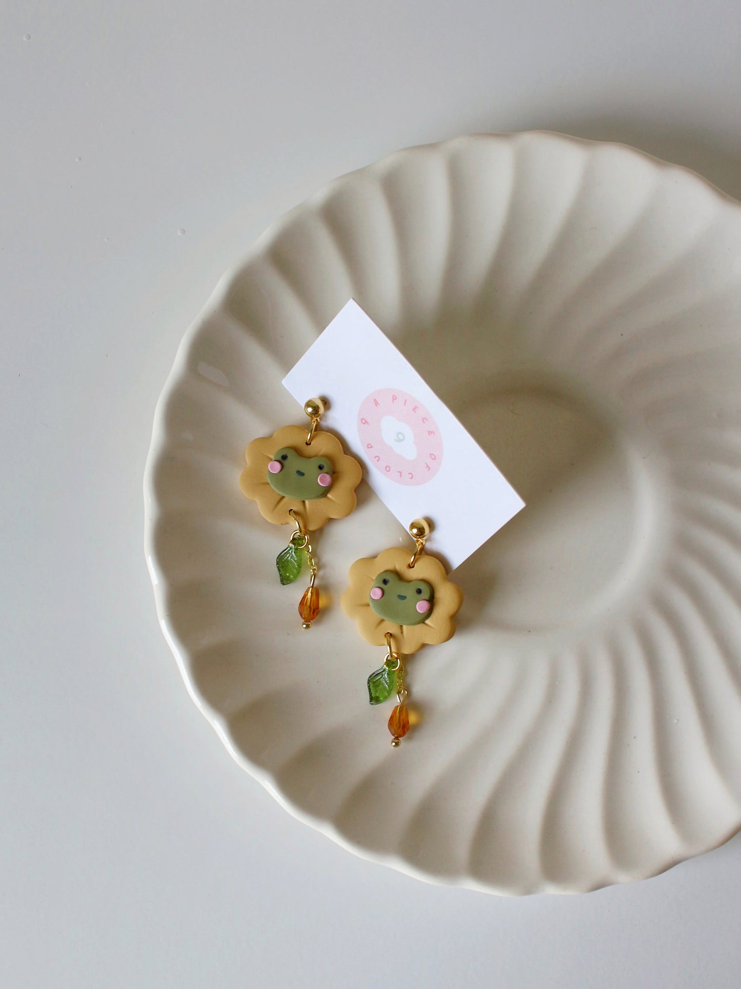 Frog Song (Yellow) - Frog Earrings