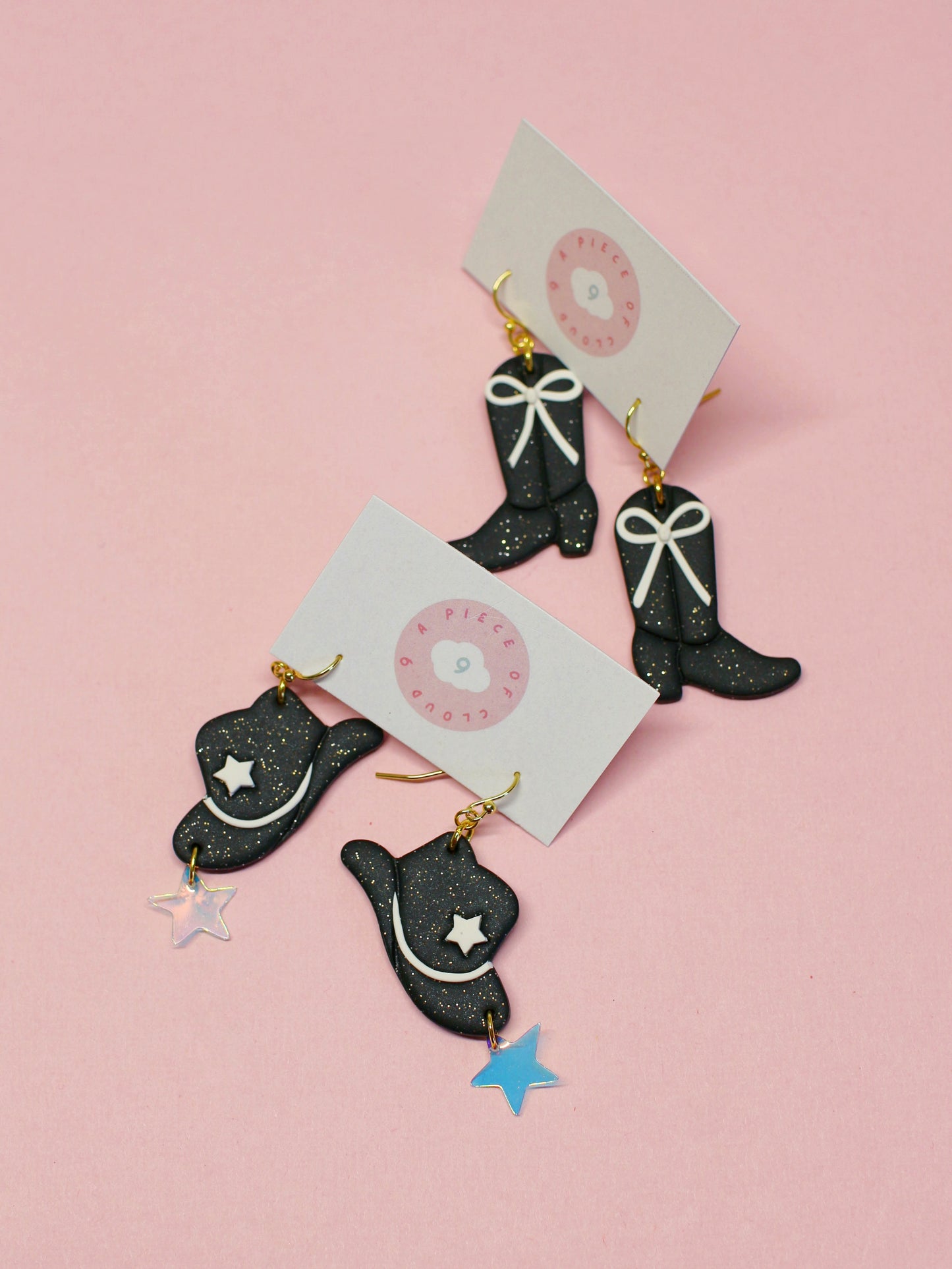 Space Cowgirl Hat Earrings