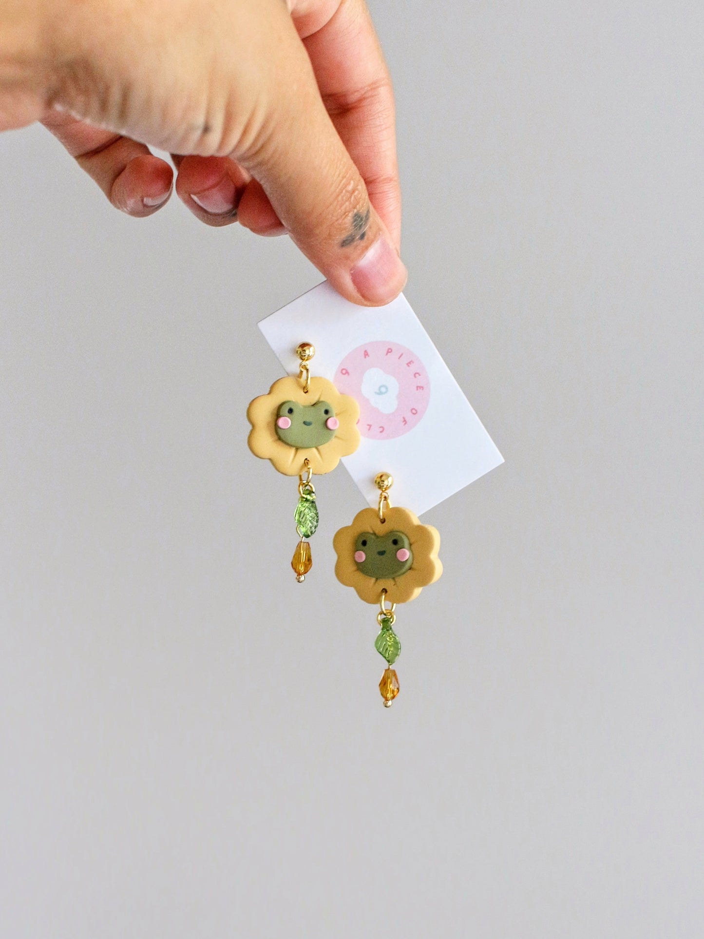 Frog Song (Yellow) - Frog Earrings
