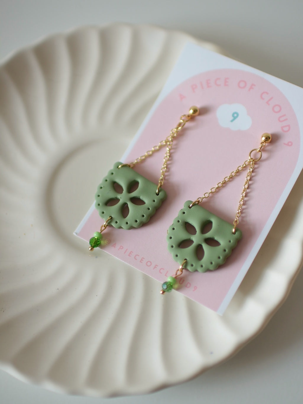 Papel Picado en Verde - Statement Earrings