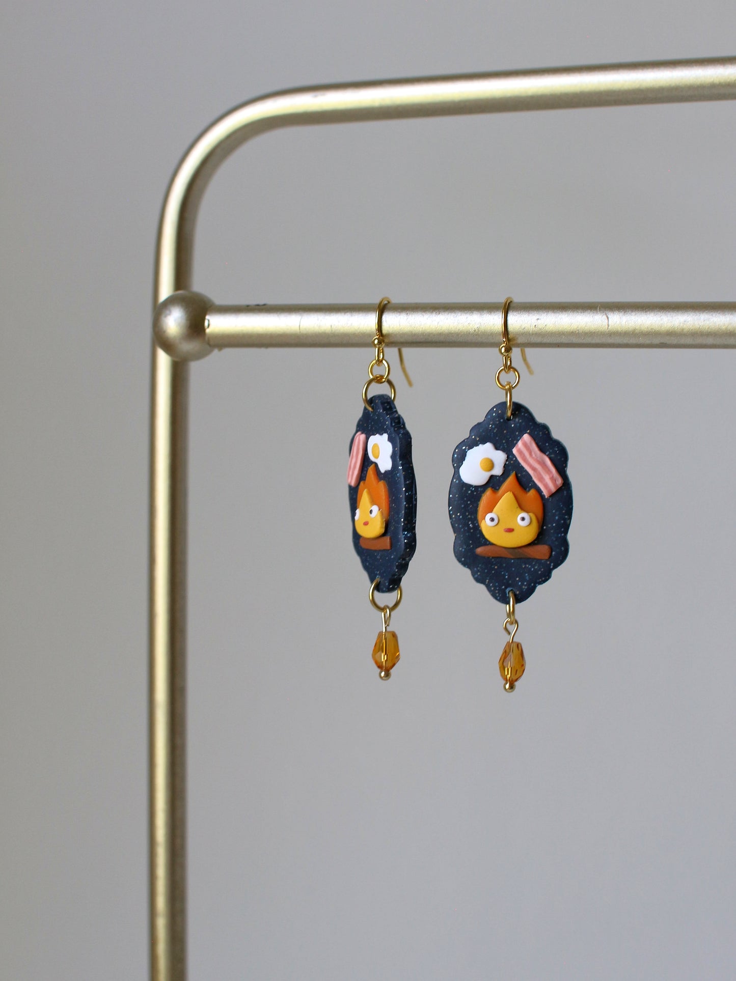 Bacon Please - Fire Demon Statement Earrings
