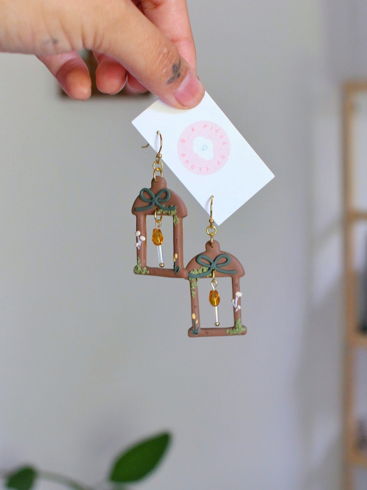 Warm Embers - Woodland Lantern Earrings