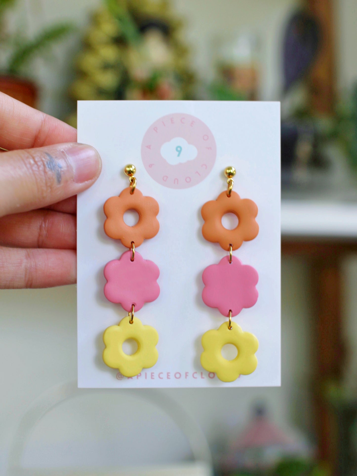 Artist's Pallete - Flower Chain Earrings