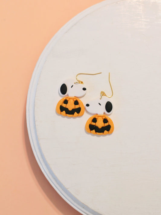 Halloween Pumpkin - Statement Earrings