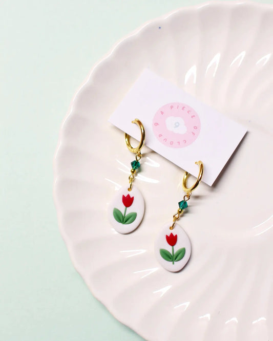 Charming Tulip Droplet Earrings