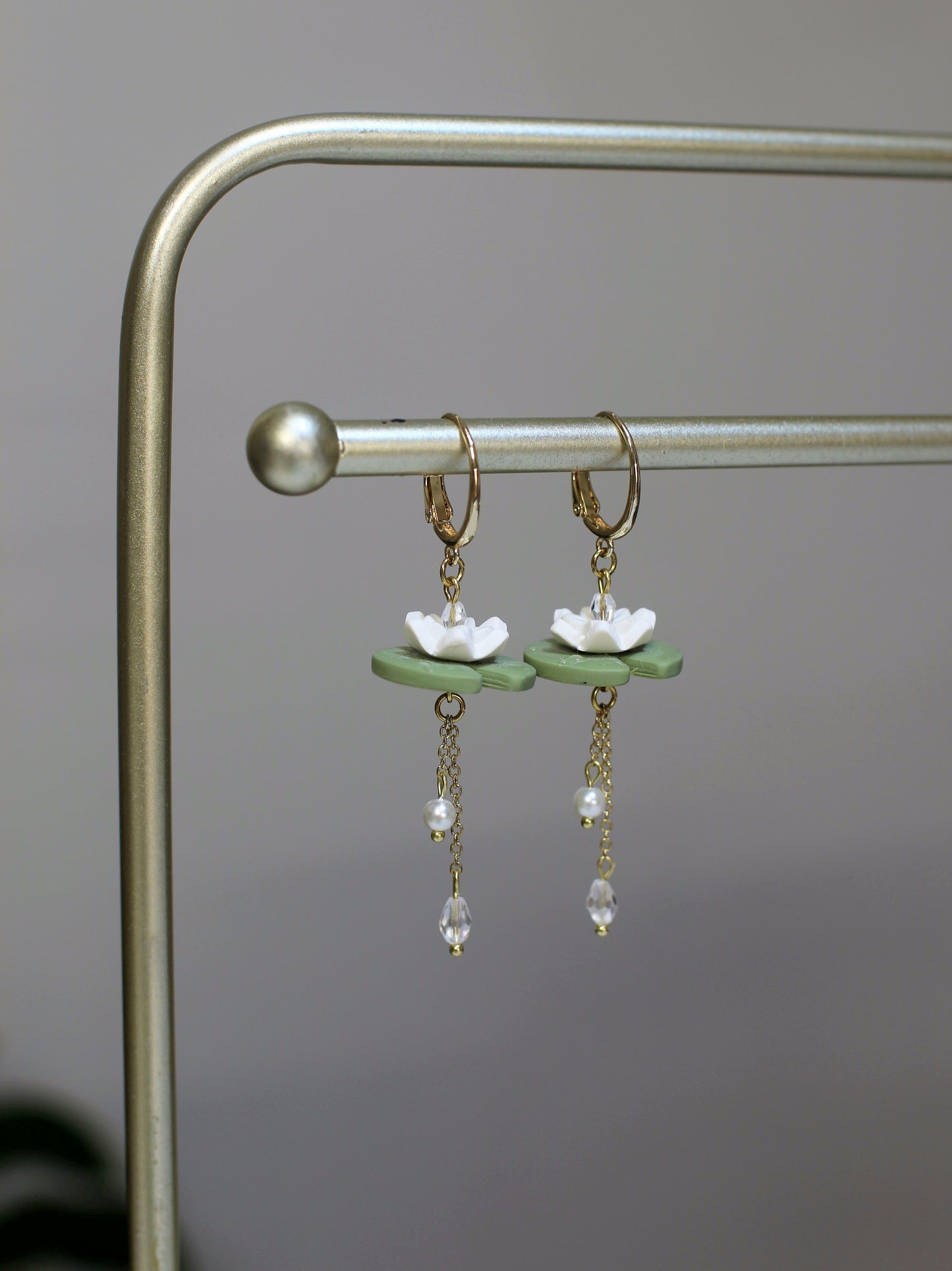 Water Lily Droplet Earrings