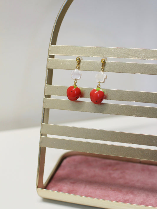 Fresas Por Favor - Porcelain Strawberry Earrings