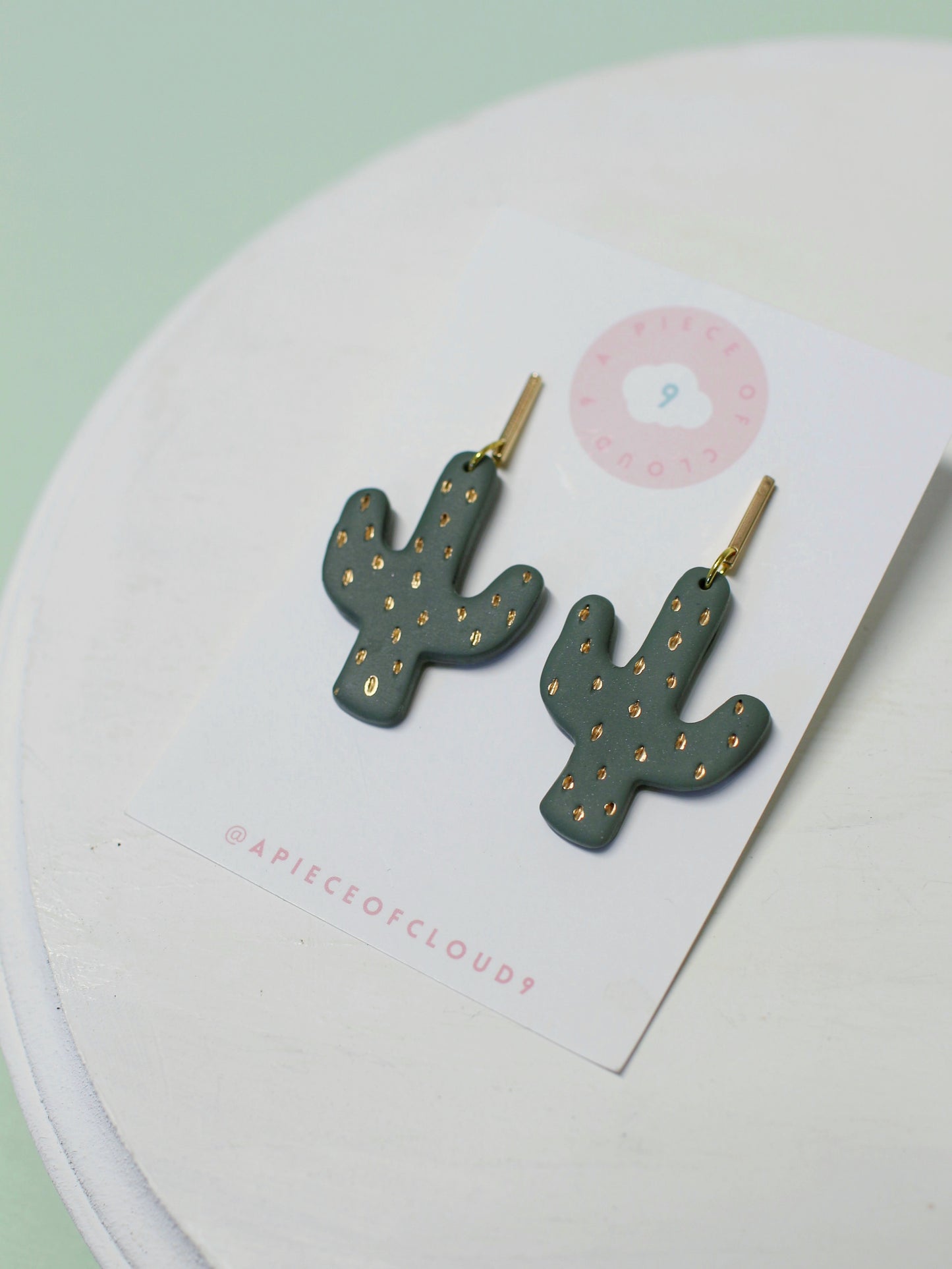 Brilla - Gold Speck Cactus Earrings