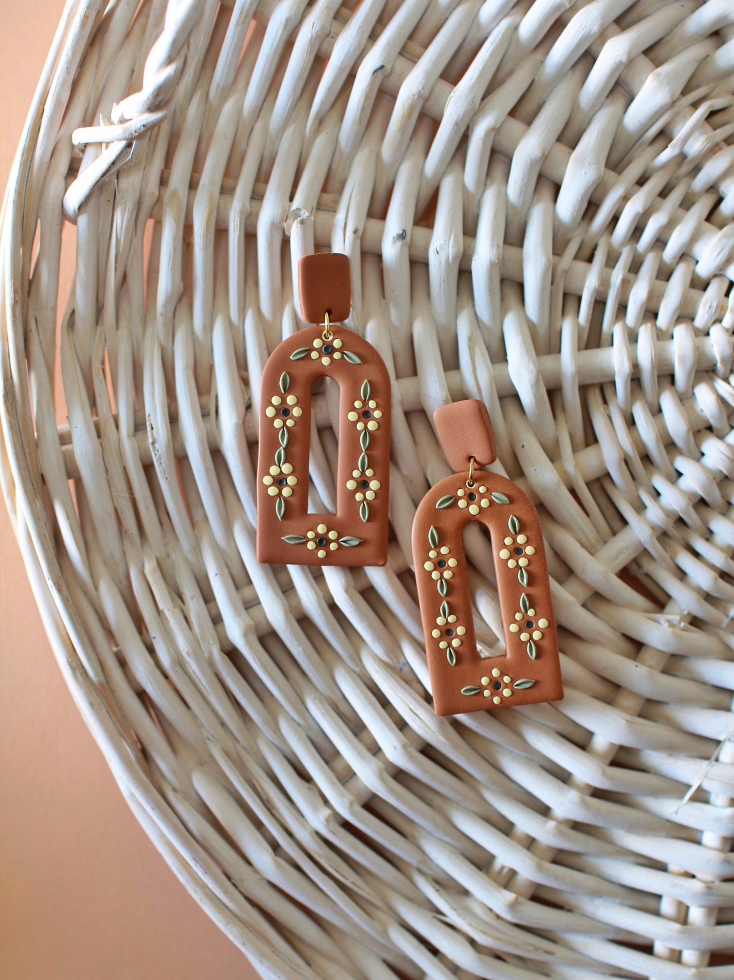 Buttercup Arches - Mexican Terracotta (Barro) inspired Earrings