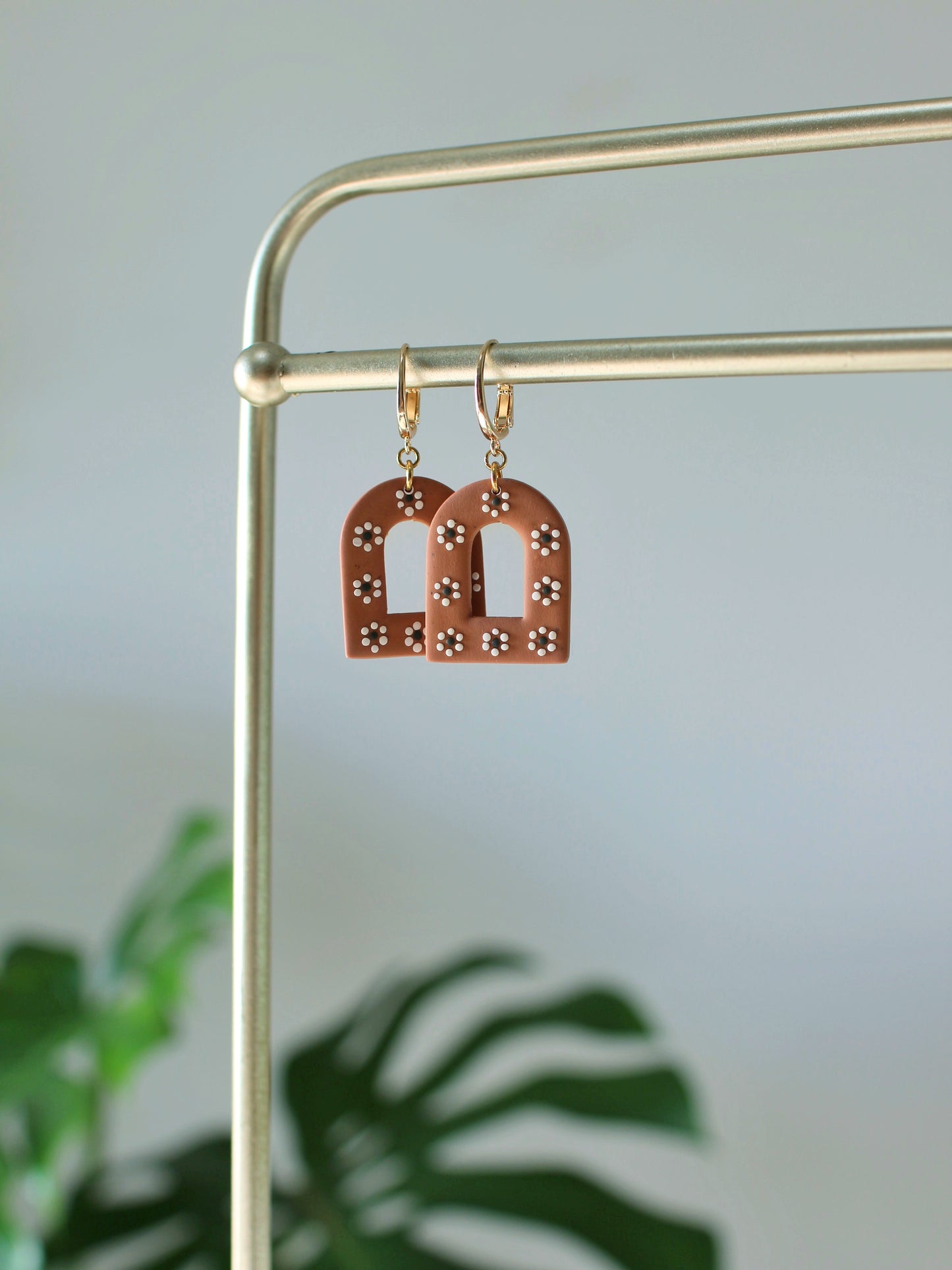 Anemone Arches - Mexican Terracotta (Barro) inspired Earrings