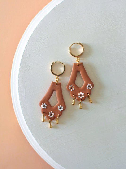 Flora - Mexican Terracotta (Barro) inspired Earrings