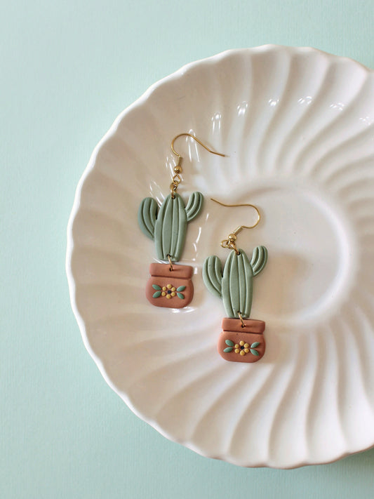 Cactus Plant Earrings