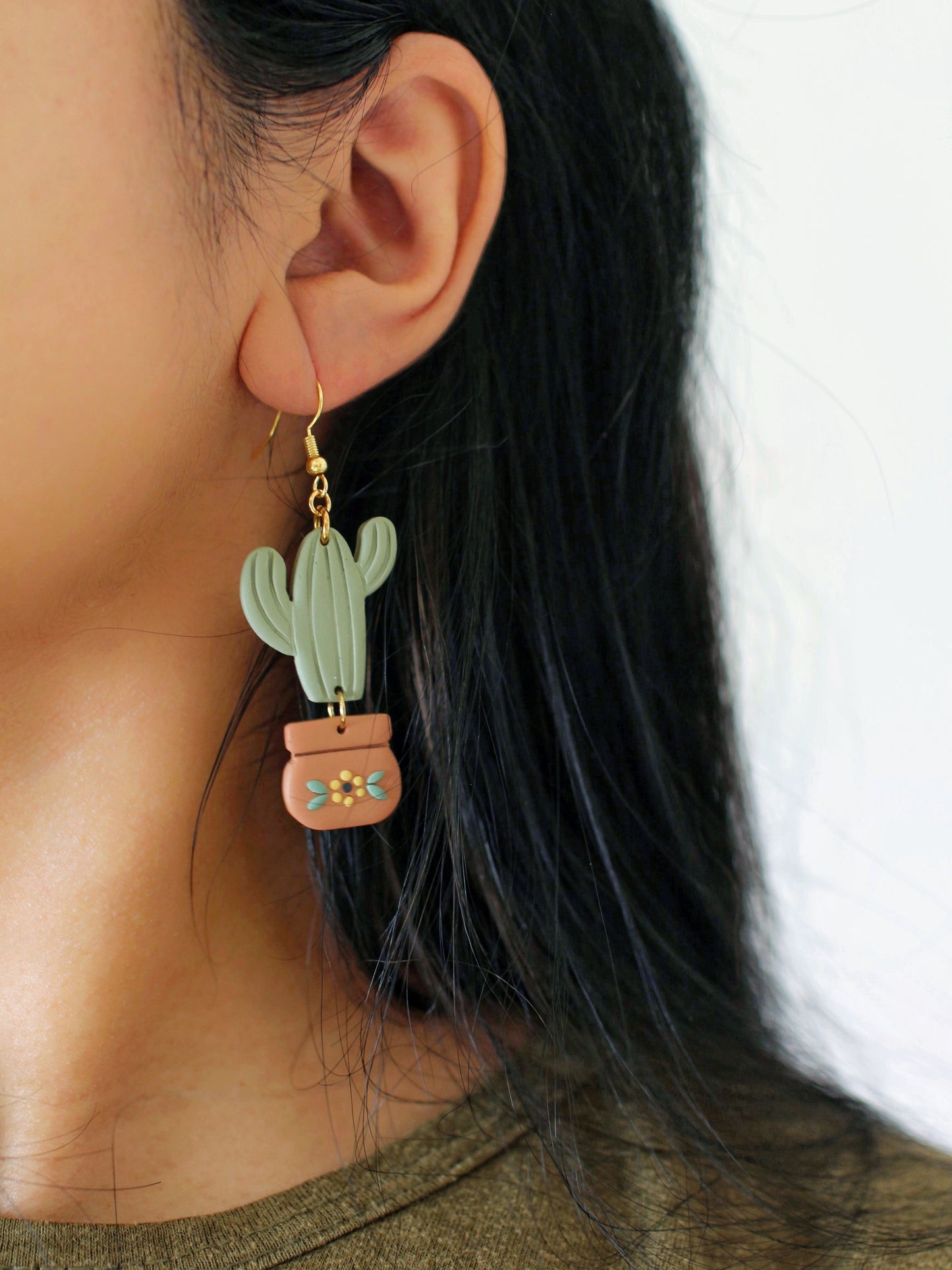 Cactus Plant Earrings