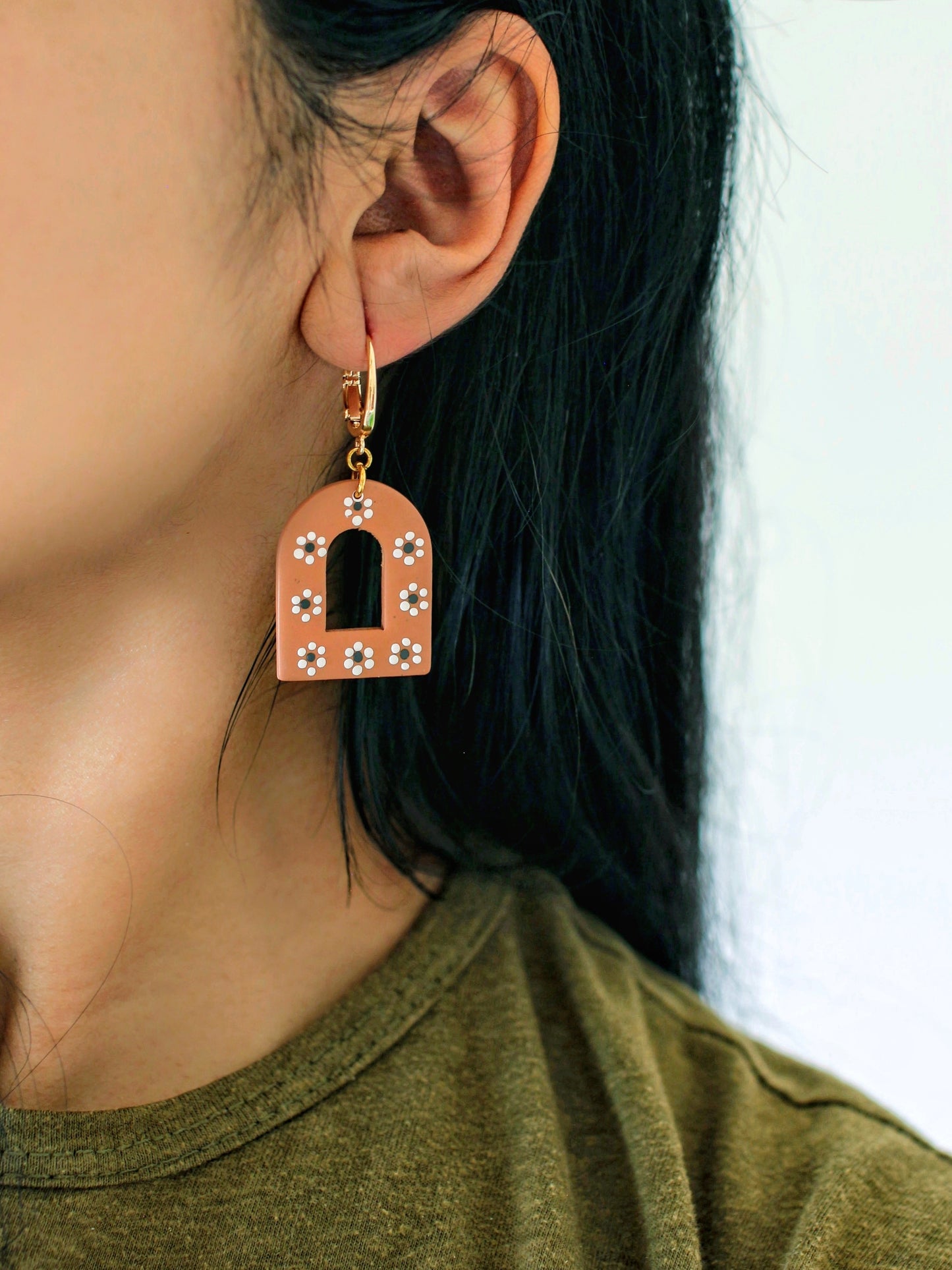 Anemone Arches - Mexican Terracotta (Barro) inspired Earrings