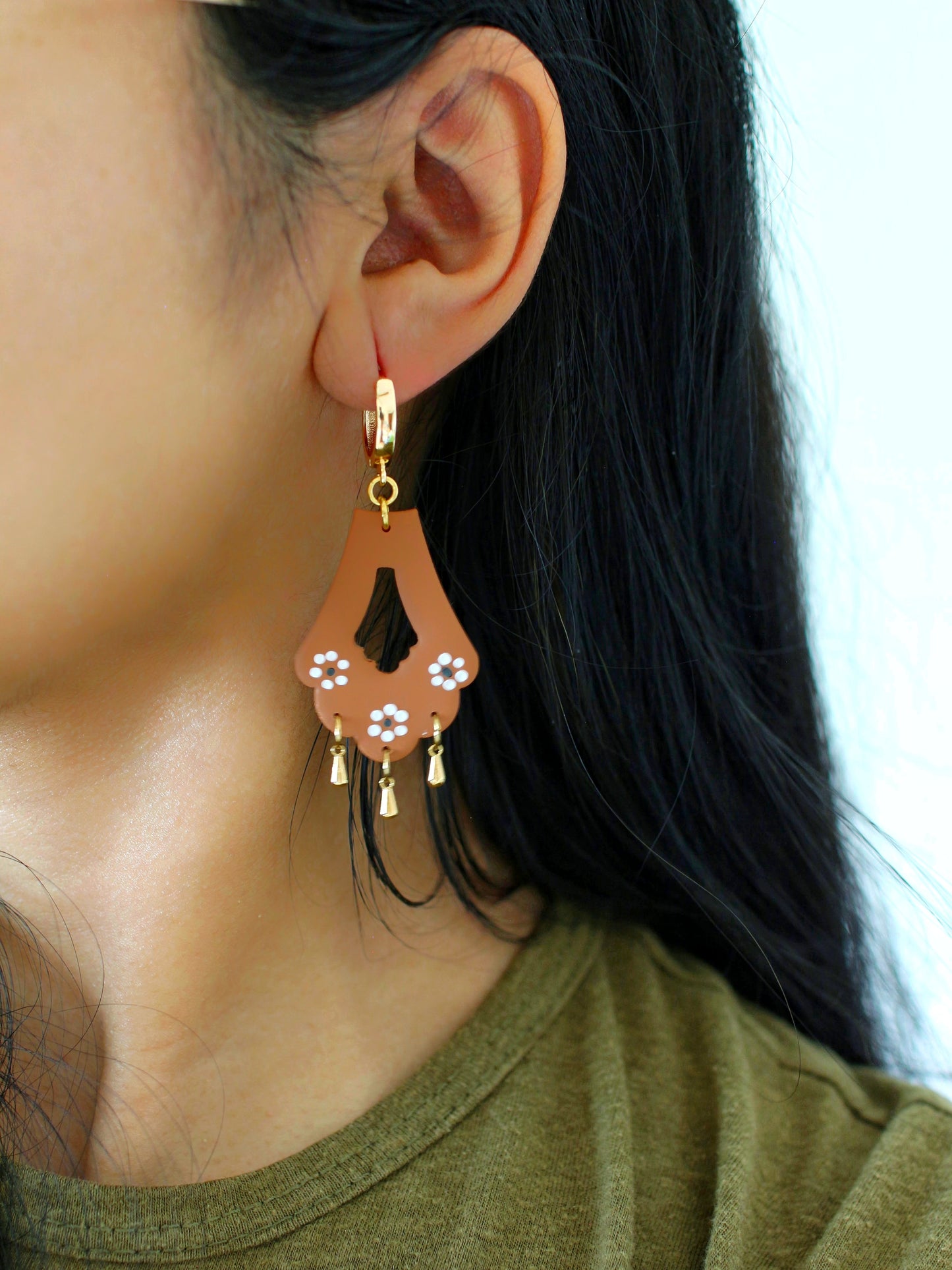 Flora - Mexican Terracotta (Barro) inspired Earrings
