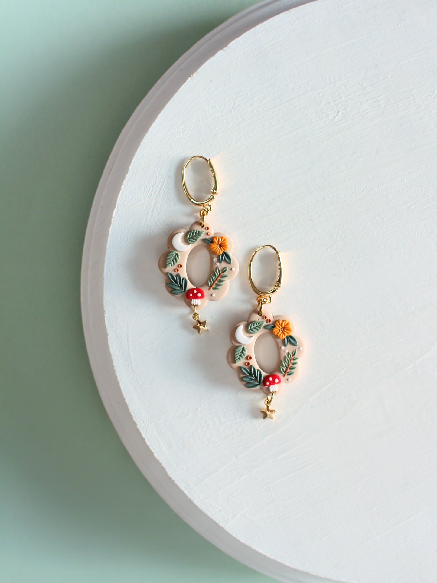 Beige Forest Folly - Forestcore Earrings