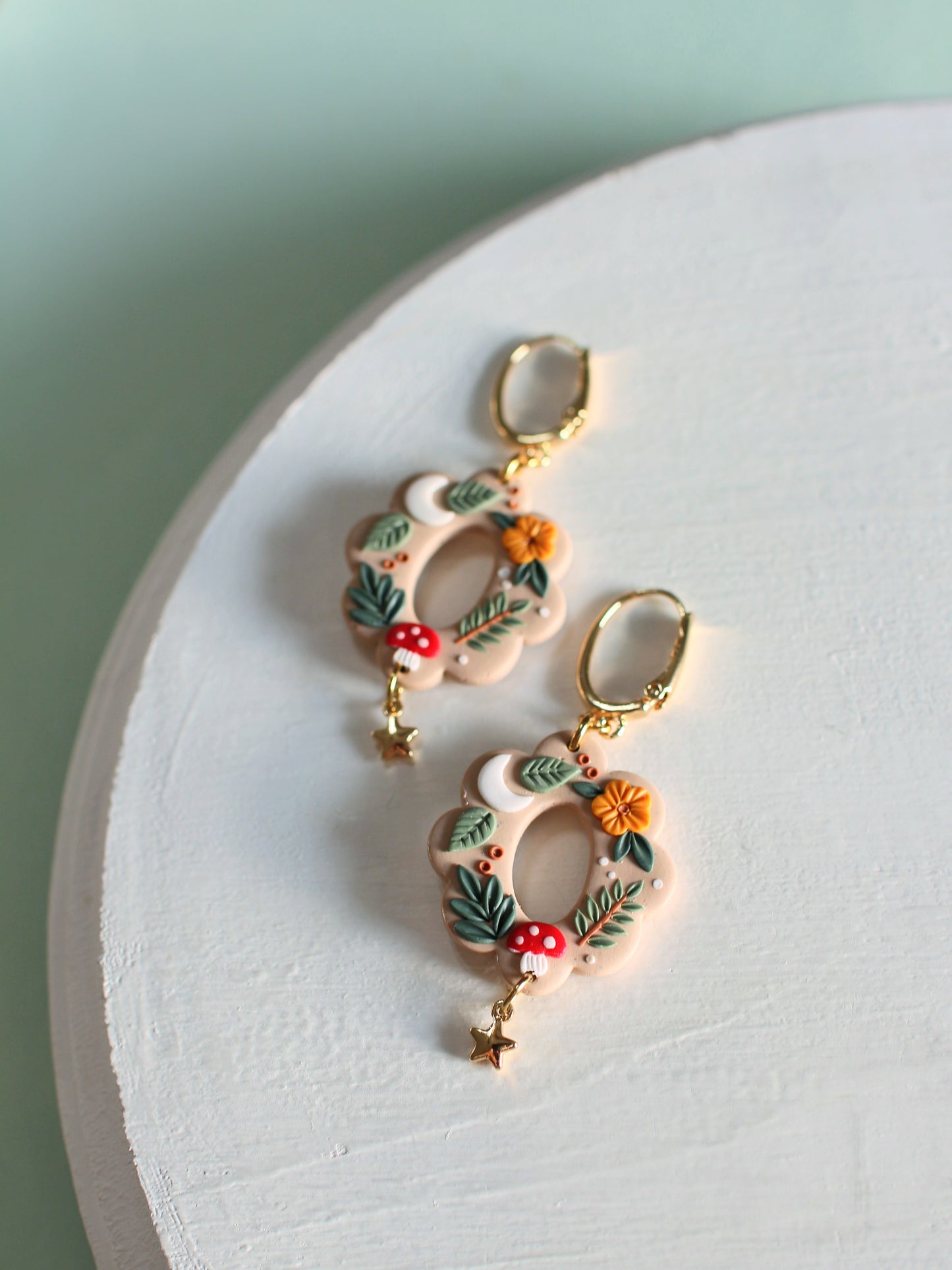 Beige Forest Folly - Forestcore Earrings