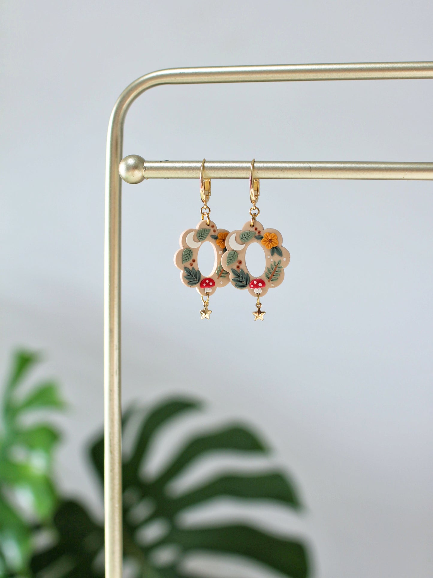 Beige Forest Folly - Forestcore Earrings