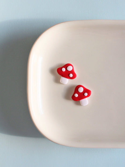 Mushroom Stud Earrings