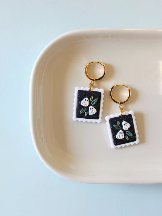 Midnight Boos - Ghost Stamp Earrings