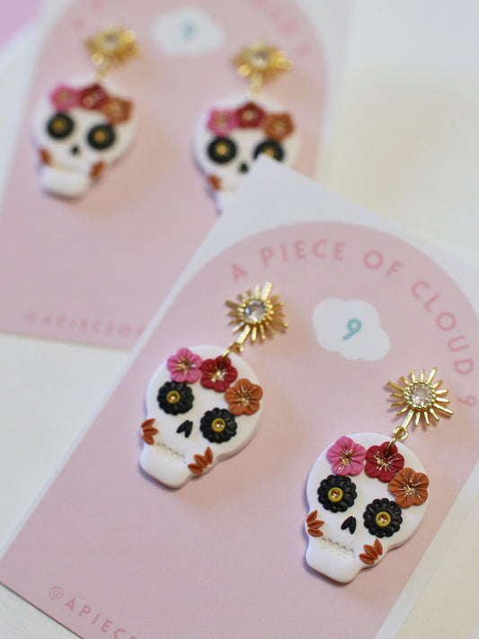 Shimmering Catrina - Día de Los Muertos Earrings